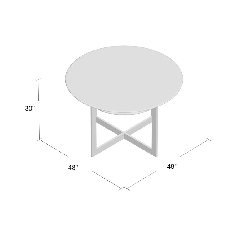 Mercury Row® Rowlett Round Glass Dining Table & Reviews Wayfair